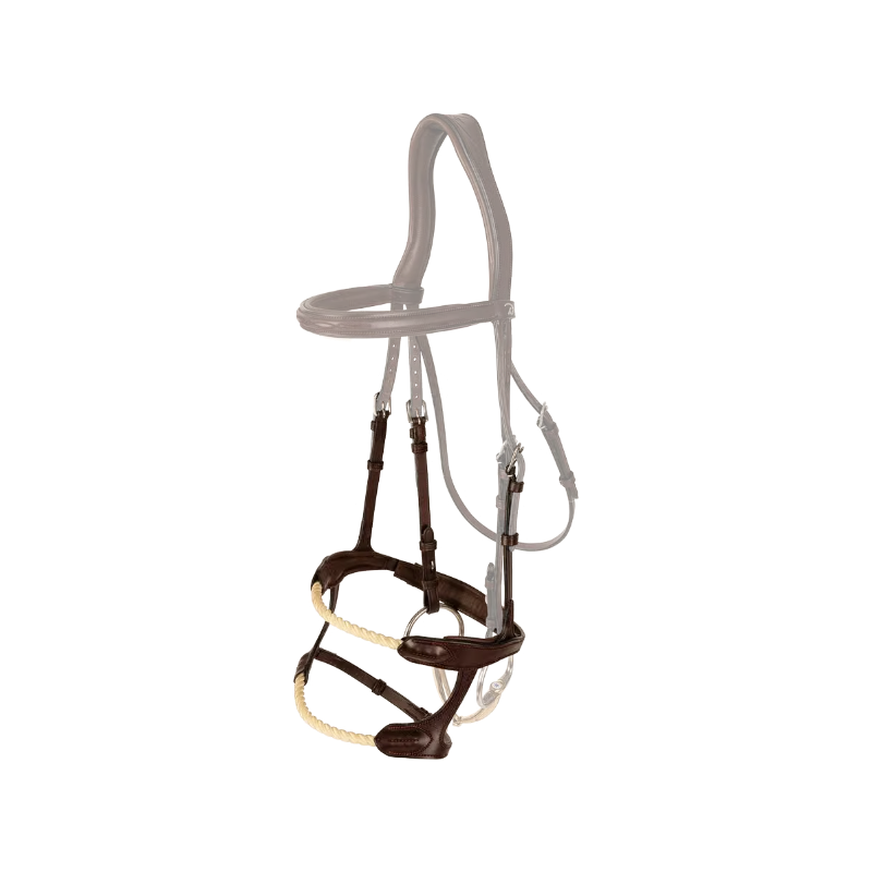 Dyon - Double muserolle corde New English Collection marron