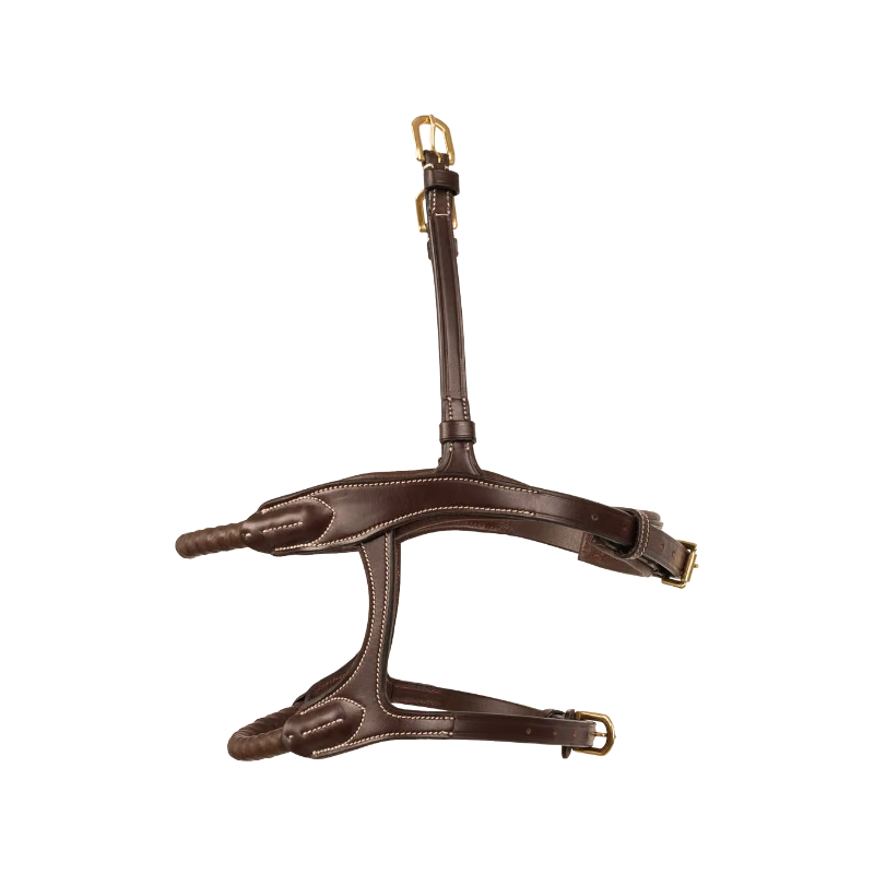 Dyon - Double muserolle corde/ cuir Dy'on Collection marron