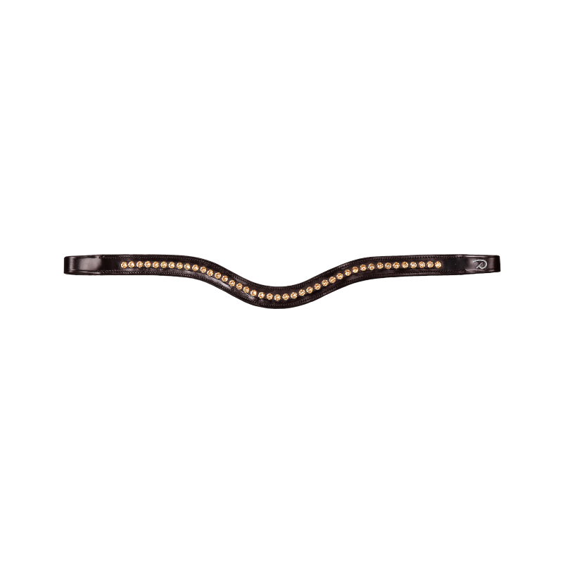 Dyon - Frontal en V Swarovski or New English Collection brun | - Ohlala