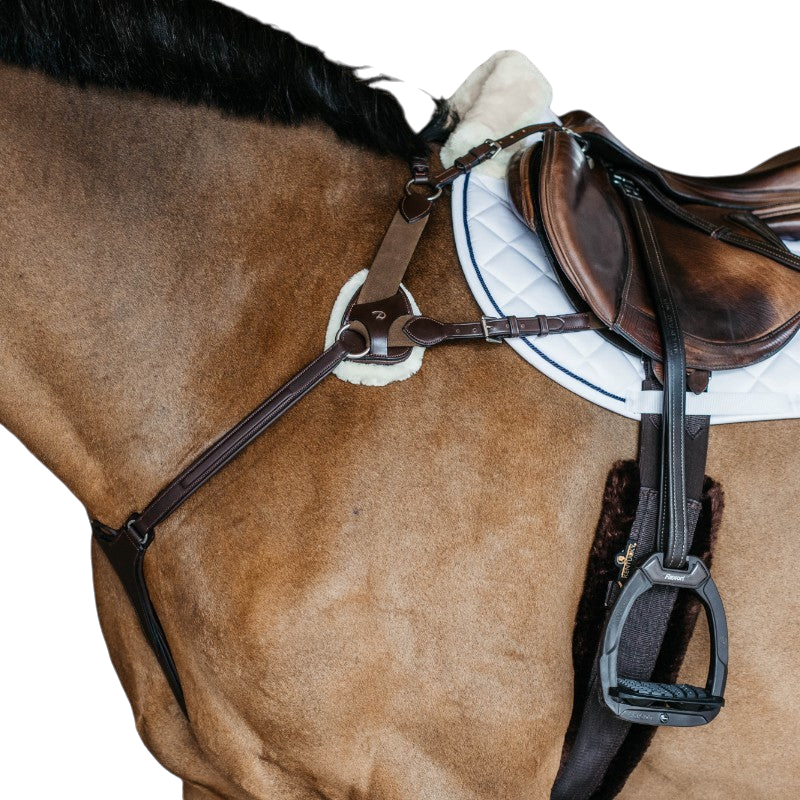 Dyon - Collier de chasse 5 points élastique New English Collection marron