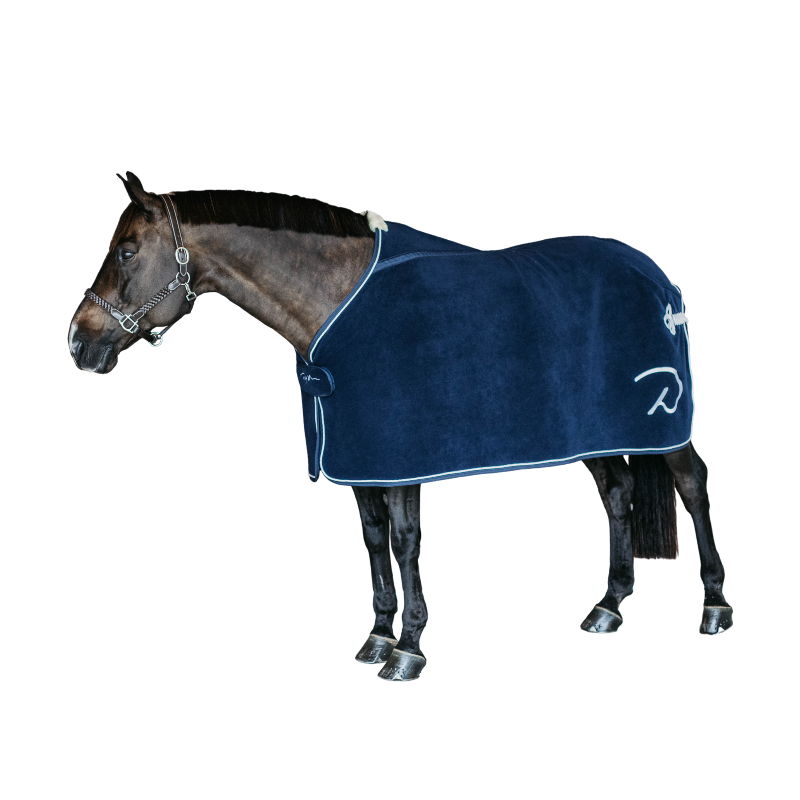 Dyon - Couverture polaire heavy Fleece Rug marine | - Ohlala