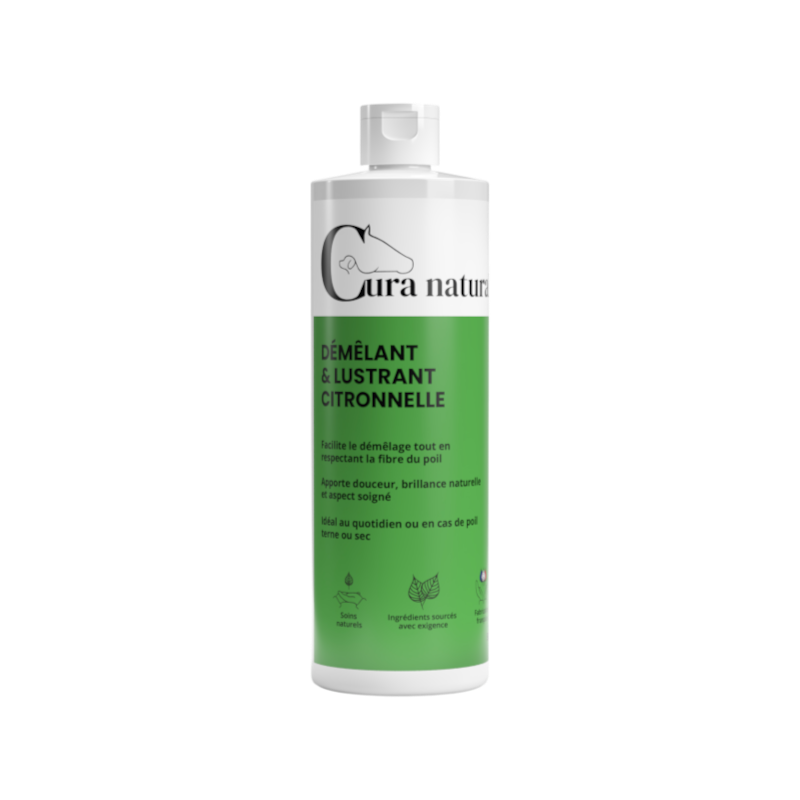 Cura Naturale - Recharge démêlant et lustrant pour chevaux citronnelle