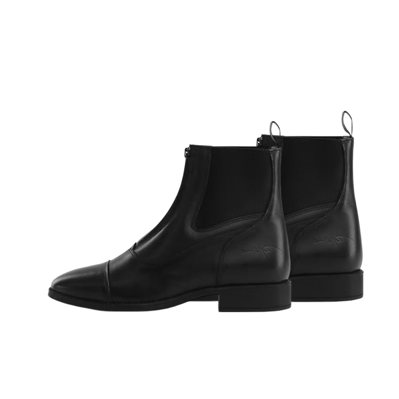 Dyon - Boots d'équitation en cuir avec fermeture éclair noir