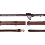 Dyon - Hunter teugels 5/8 met 7 stoppers D Collection bruin | - Ohlala