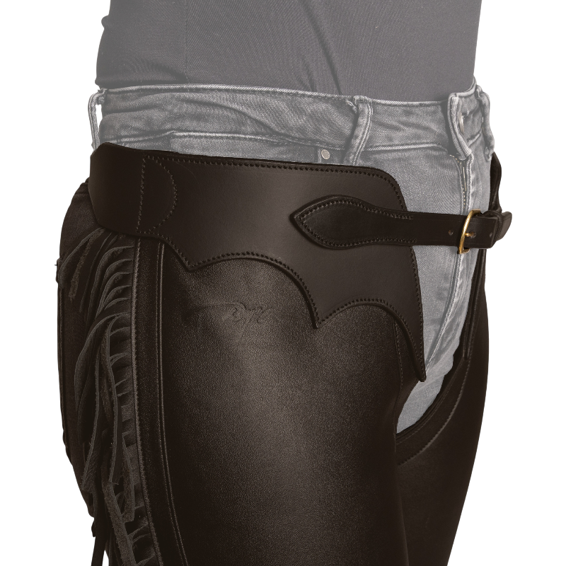 Dyon - Chaps longues à franges marron | - Ohlala