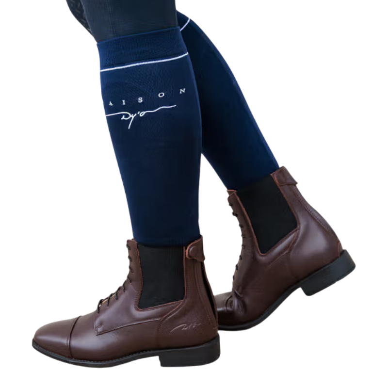 Dyon - Chaussettes d'équitation marine (x3)