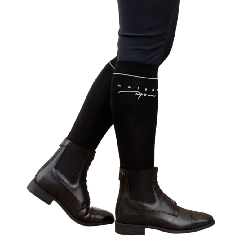 Dyon - Chaussettes d'équitation noir (x3)