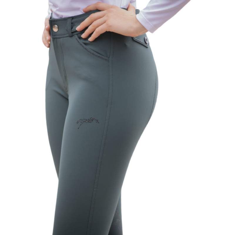 Eden by Pénélope - Pantalon d'équitation fille Élégance vert forêt