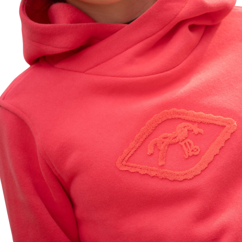 Eden by Pénélope - Sweat à capuche enfant Louison rouge fluo