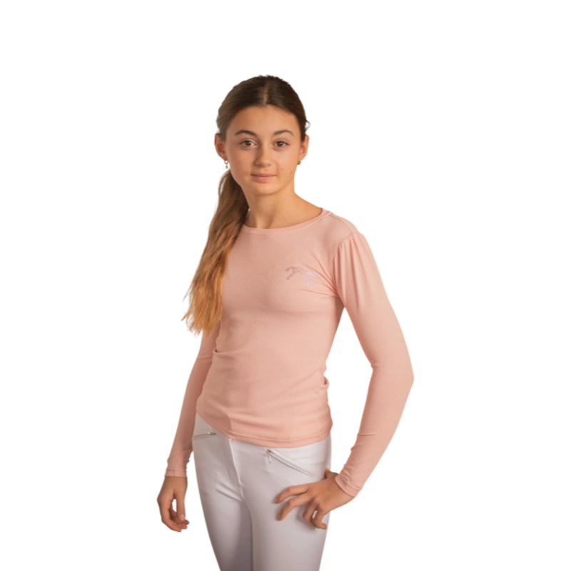 Eden by Pénélope - T-shirt manches longues enfant Techty Honey rose