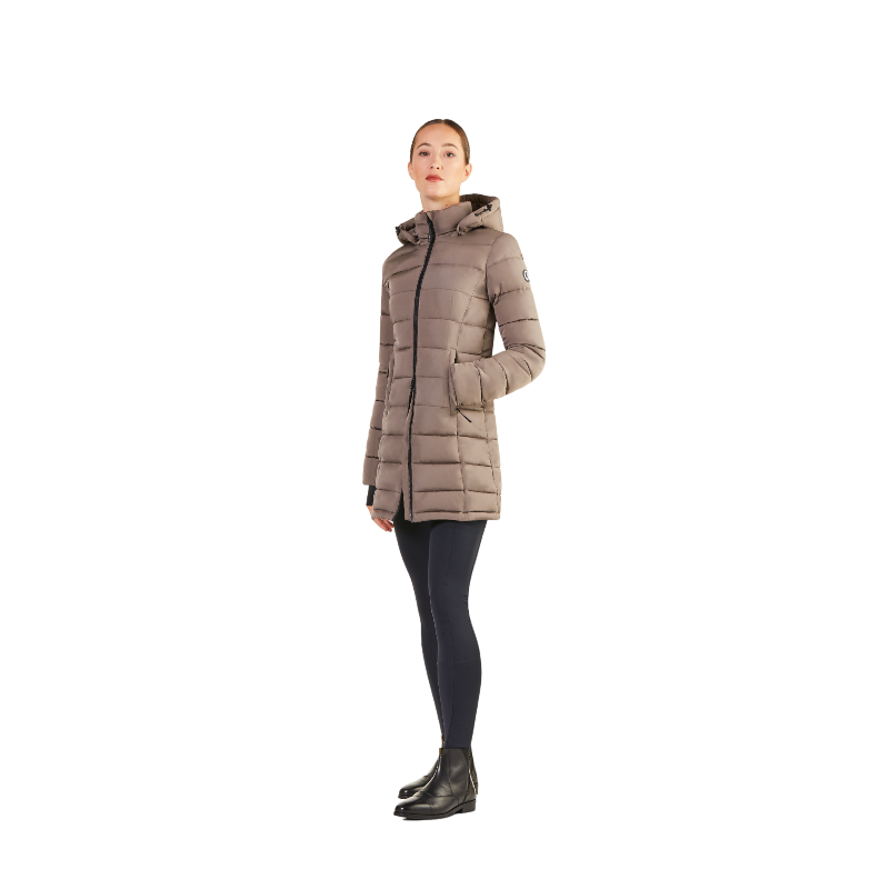 Ego7 - Parka manches longues femme Era Padded turtledove | - Ohlala