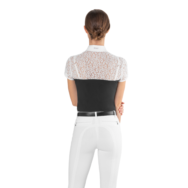 Ego7 - Polo de concours manches courtes femme Florentine noir | - Ohlala