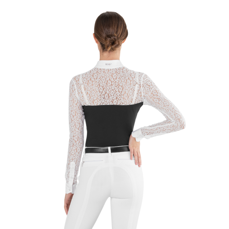 Ego7 - Polo de concours manches longues femme Florentine noir | - Ohlala