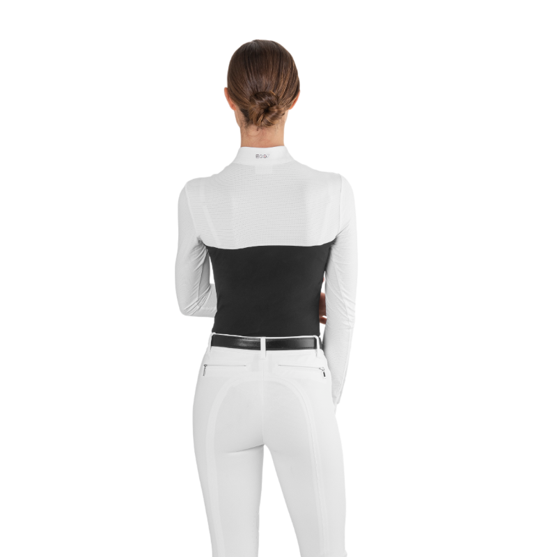 Ego7 - Polo de concours manches longues femme Mesh noir | - Ohlala