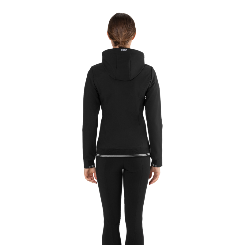 Ego7 - Veste manches longues femme Hoodie noir | - Ohlala