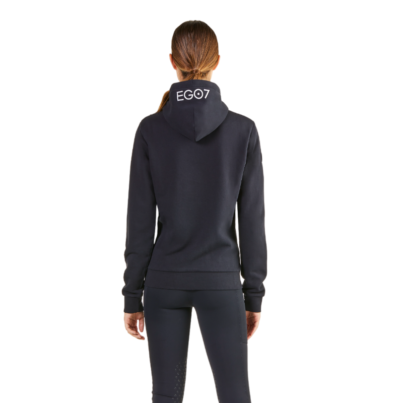 Ego7 - Veste manches longues avec capuche femme Z0W Sweatshirt marine | - Ohlala