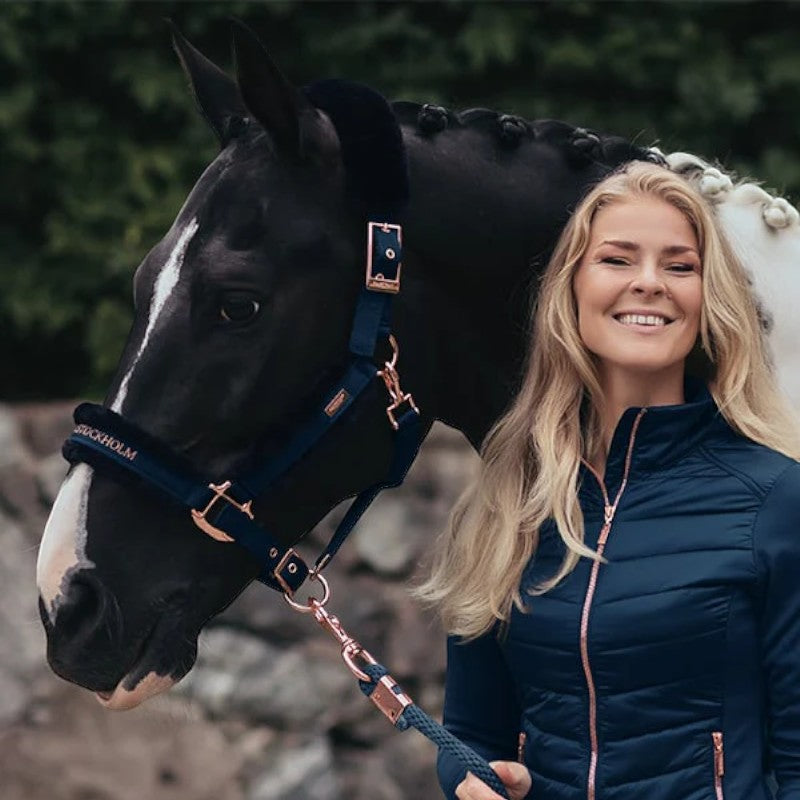 Equestrian Stockholm - Licol et longe mouton Monaco blue