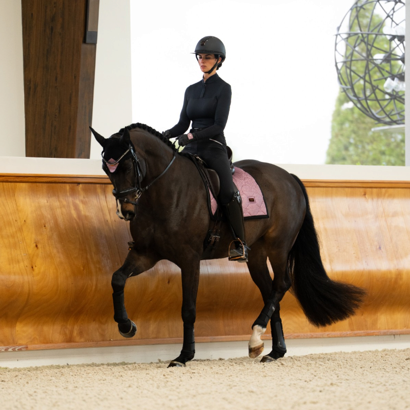 Equestrian Stockholm - Tapis de dressage Glimmer rose
