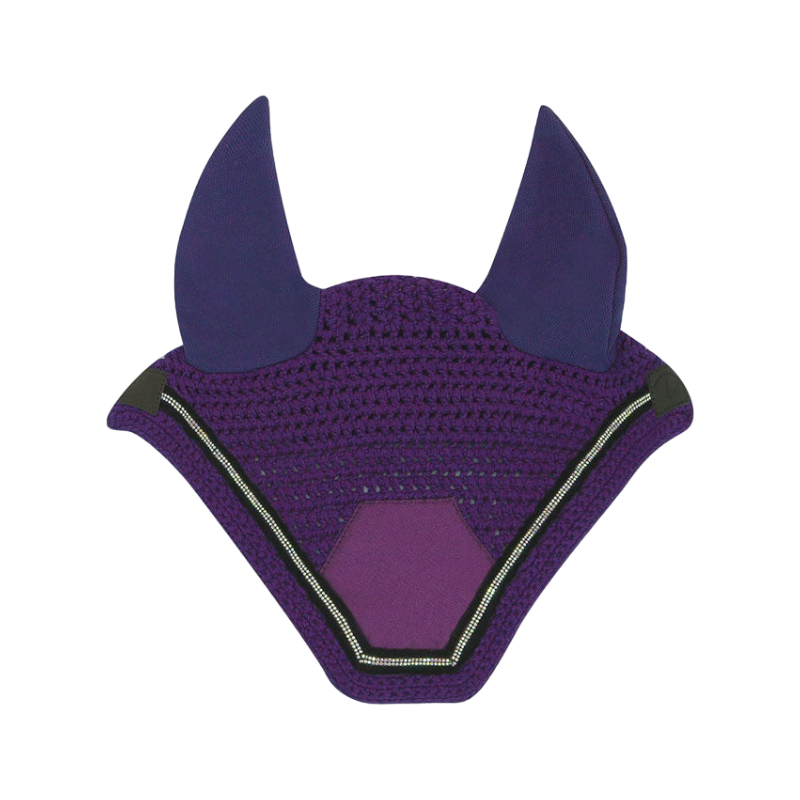 Equithème - Bonnet chasse mouche Domino violet | - Ohlala