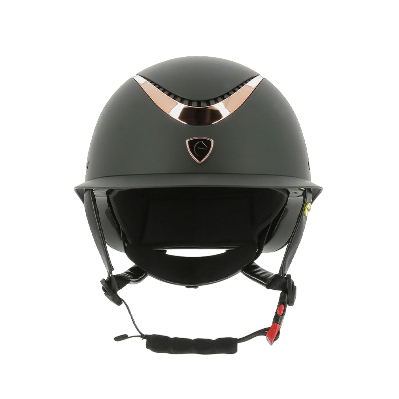 Equithème - Casque d'équitation Wings rose gold et noir | - Ohlala