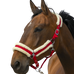 Equithème - Nylon halster Mouton rood/wit | - Ohlala