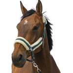 Equithème - Nylon halster Mouton groen/wit | - Ohlala