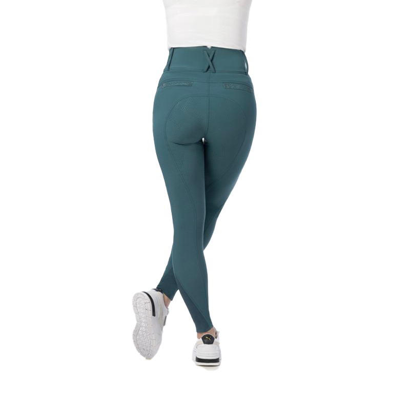 Equithème - Pantalon d'équitation enfant Queen turquoise | - Ohlala