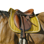 Equithème - Tapis de selle Softy moutarde | - Ohlala