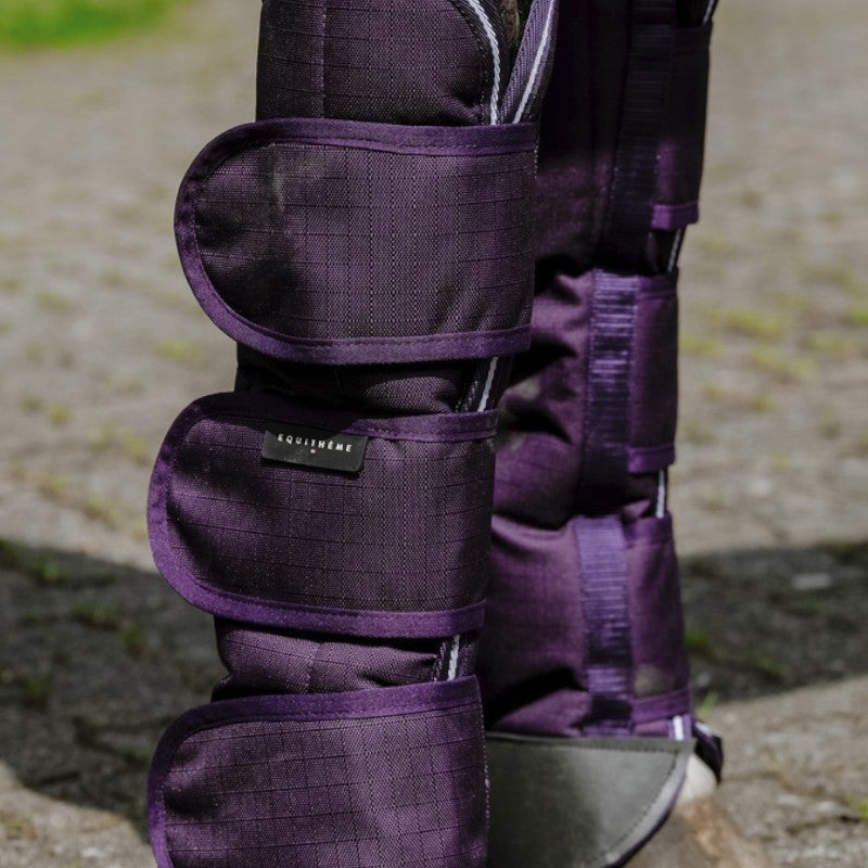 Equithème - Guêtres de transport Tyrex 600D prune