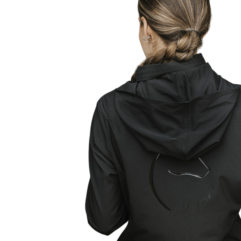 Equithème - Blouson déperlant femme Dakota Je t'aime noir