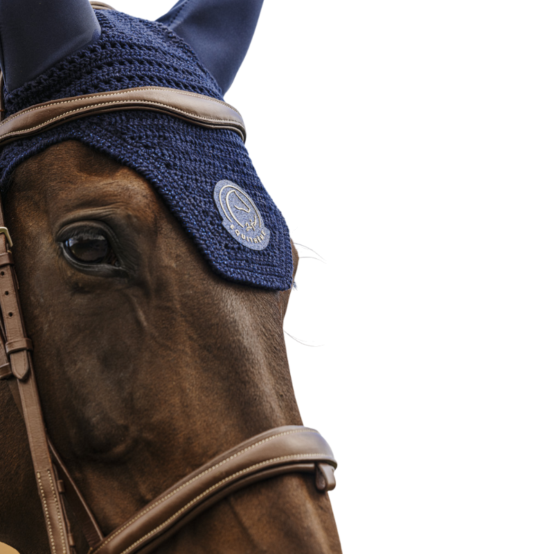 Equithème - Bonnet pour chevaux Compet Je t'aime marine