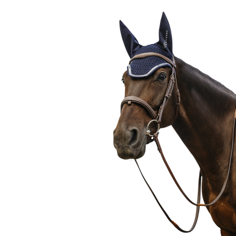 Equithème - Bonnet pour chevaux Mirror Je t'aime marine