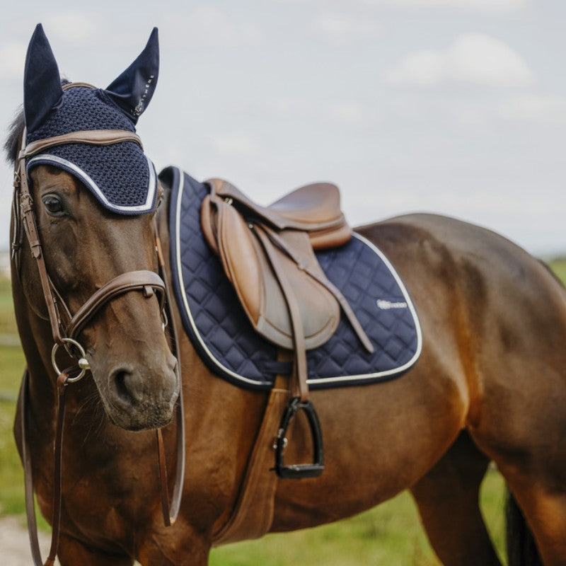 Equithème - Bonnet pour chevaux Mirror Je t'aime marine