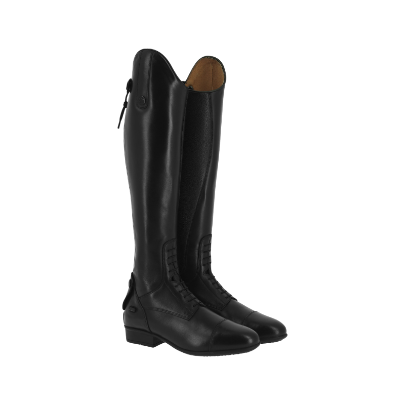 Equithème - Bottes d'équitation en cuir à lacets noir