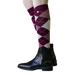 Equithème - Rijsokken Argyle bordeaux/ oudroze | - Ohlala