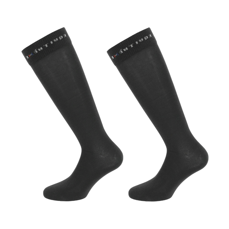 Equithème - Chaussettes d'équitation Classic anthracite (x1)