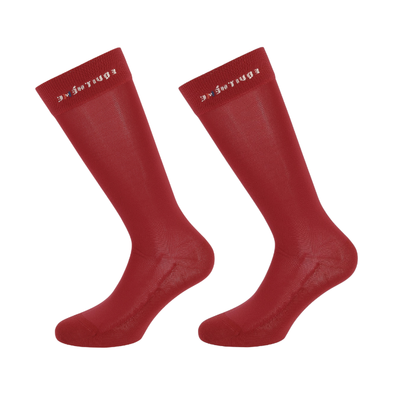 Equithème - Chaussettes d'équitation Classic rouge (x1)