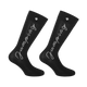 Equithème - Chaussettes d'équitation Jump noir/ argent (x1) | - Ohlala