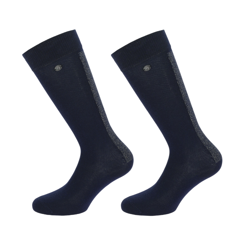 Equithème - Chaussettes d'équitation Victoire marine (x1)