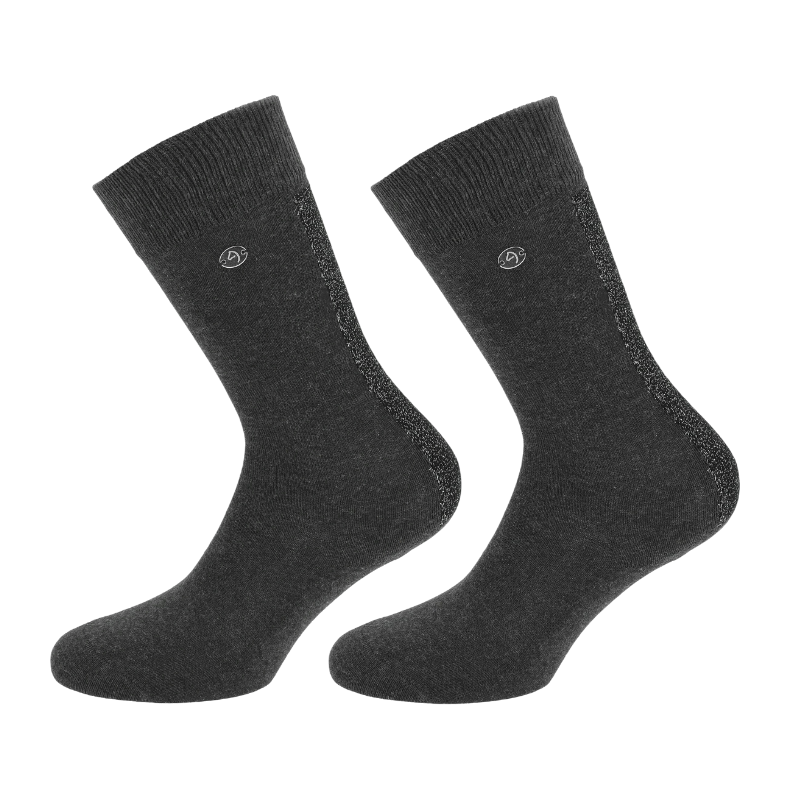 Equithème - Chaussettes d'équitation Victoire noir (x1)