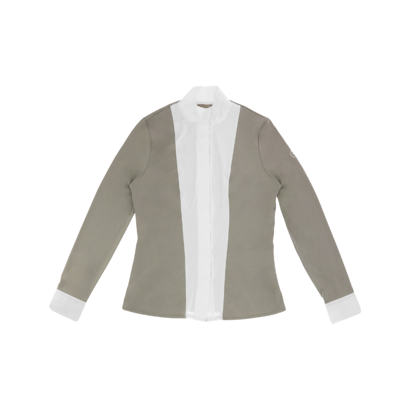 Equithème - Chemise manches longues femme Julie taupe
