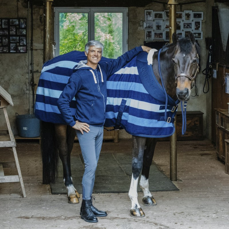 Equithème - Chemise polaire Confortec marine 160g