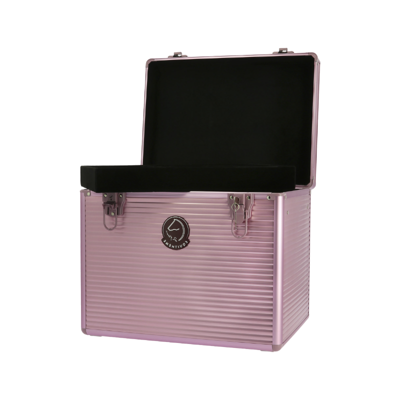 Equithème - Coffre de pansage Je t'aime rose bordeaux | - Ohlala
