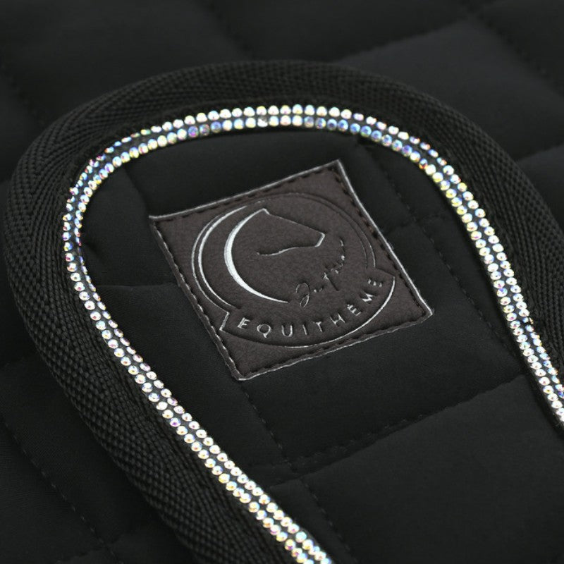 Equithème - Couverture pour chien Je t'aime noir 200g | - Ohlala