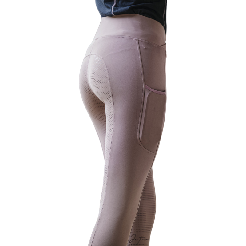 Equithème - Legging Je t'aime femme Flora vieux rose