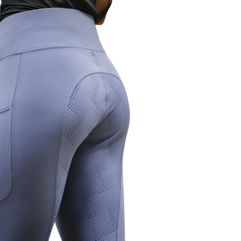 Equithème - Legging d'équitation femme Flora Je t'aime violet