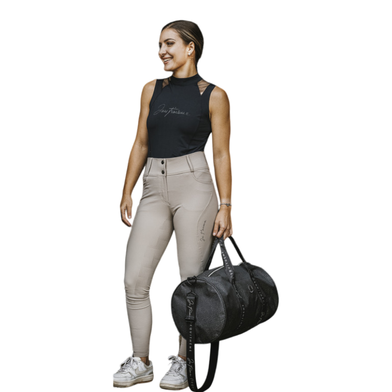 Equithème - Pantalon d'équitation femme Queen Je t'aime taupe