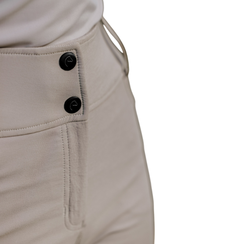 Equithème - Pantalon d'équitation femme Queen Je t'aime taupe