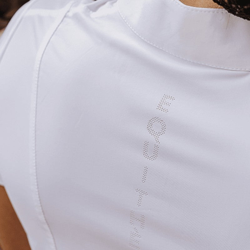 Equithème - Polo manches courtes femme Tokyo blanc