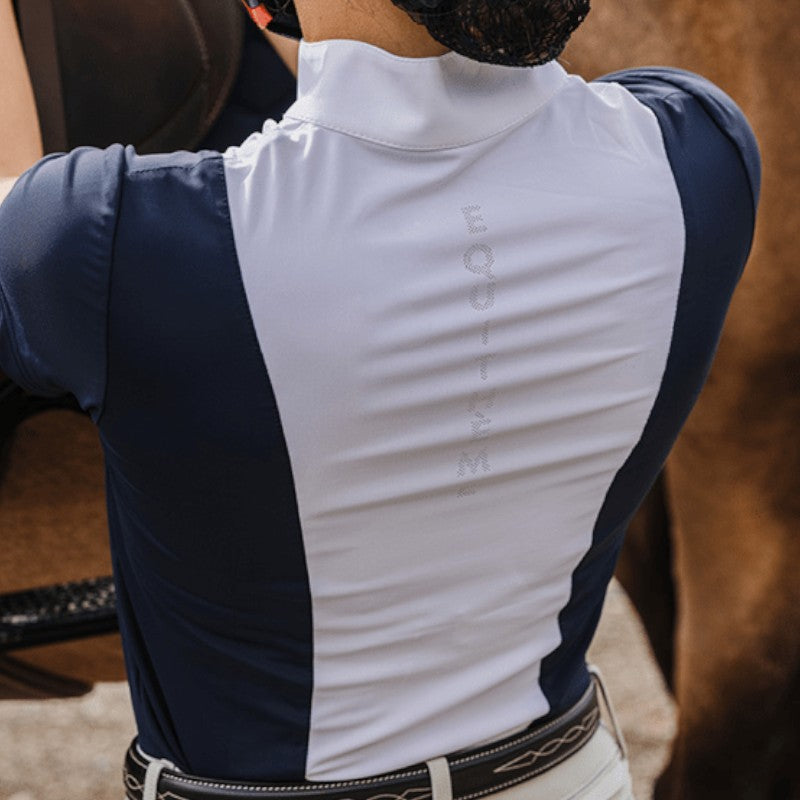 Equithème - Polo manches courtes femme Tokyo marine